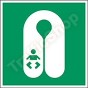 ISO 7010 Sticker Reddingsvest Voor Baby's E046