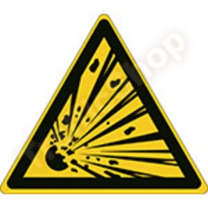 ISO 7010 Sticker Explosieve Stoffen W002