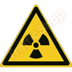 ISO 7010 Sticker Radioactieve Stoffen W003