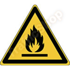 ISO 7010 Sticker Brandgevaar W021