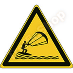 ISO 7010 Sticker kitesurfen W062