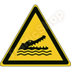 ISO 7010 Sticker Krokodillen W067